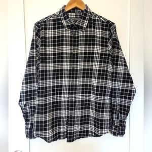 Slate and Stone Flannel shirt (black, white)